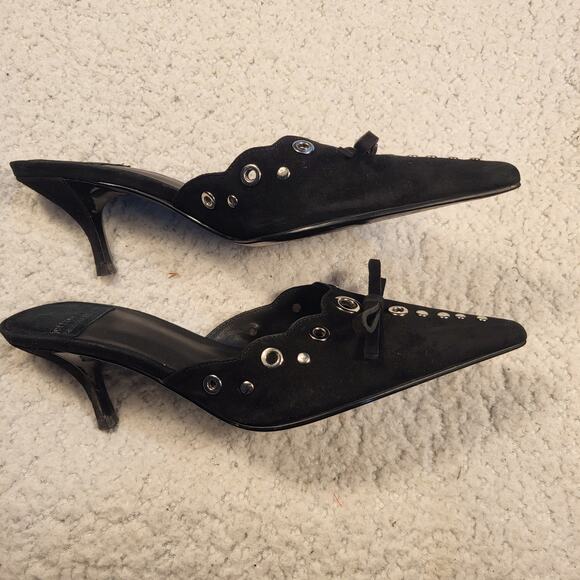 Jeffrey Campbell Gratis pointed-toe mule black suede Womens size 6 - Picture 2 of 9